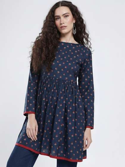 fusion by glitchez
                        Floral Printed A-Line Kurti