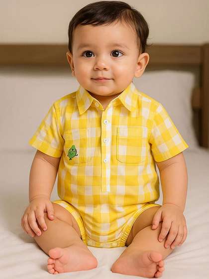 Somersault Infants Boys
                    Checked Bodysuit