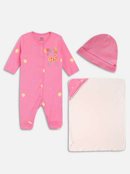 MINI KLUB Infants Girls
                    Pure Cotton Baby Apparel Gift Set