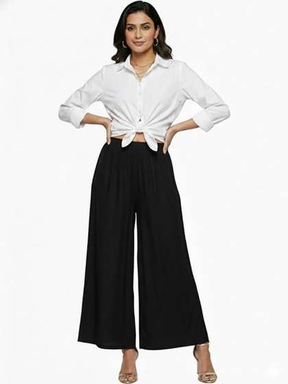 Thrifty Thread Women
                        Flared Palazzos