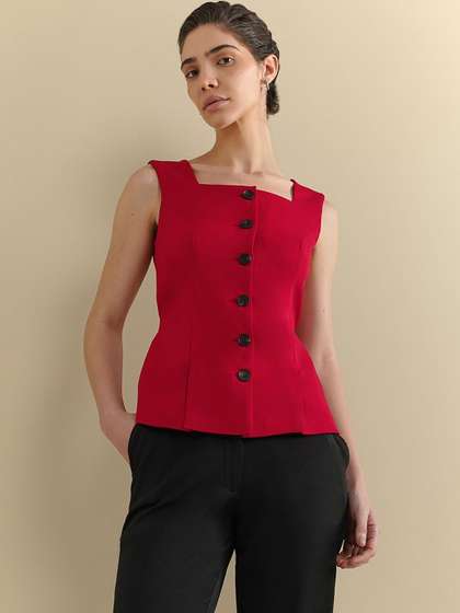 FableStreet Cotton
                        Blend Waistcoat