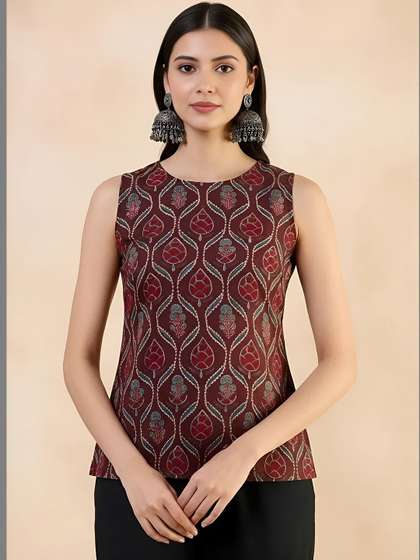 SZN Ethnic Motifs
                        Printed Pure Cotton Blend Kurti