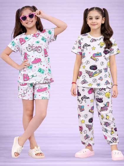 BAESD Girls Printed Maxi
                    Nightdress