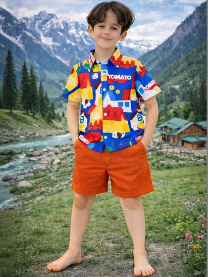 HERE&NOW Boys
                    Printed Shirt with Shorts