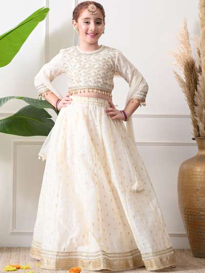 House of Pataudi Girls
                    Embroidered Flared Lehenga Choli with Dupatta
