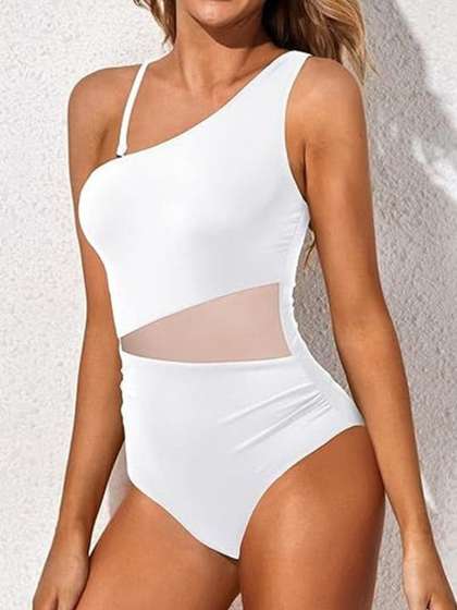 BAESD One Shoulder
                        Sleeveless Bodysuit
