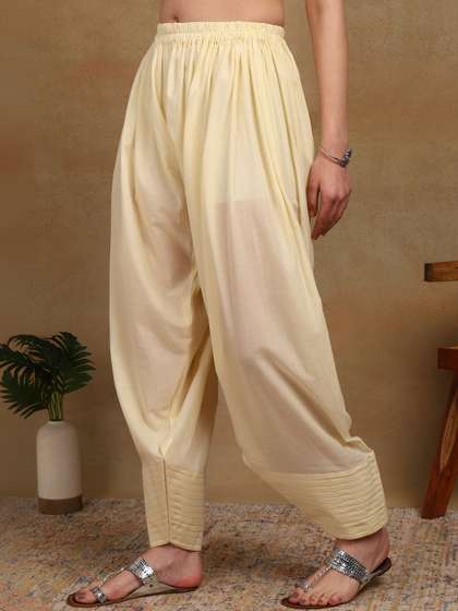 ADYASAA THE LABEL
                        Women Loose Fit Cotton Blend Salwar