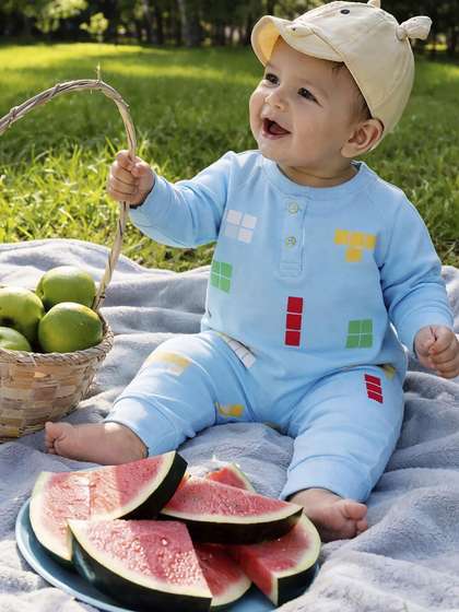 Somersault Infant Boys
                    Printed Rompers