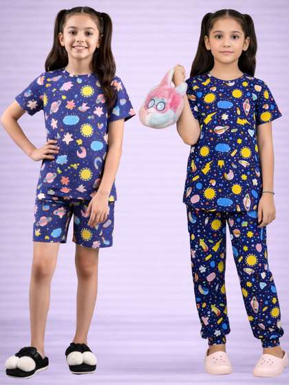 BAESD Girls Printed
                    Nightdress