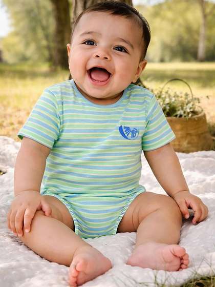 Somersault Infants
                      Boys Striped Bodysuit