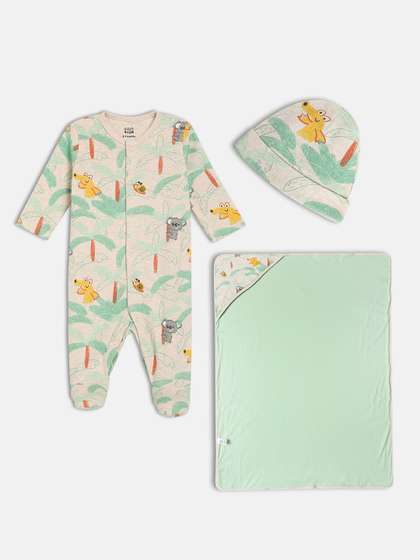 MINI KLUB Infants Boys
                    Printed Baby Apparel Gift Set