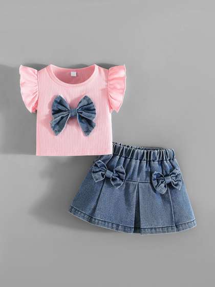 Hopscotch Girls Top
                      with Skirt