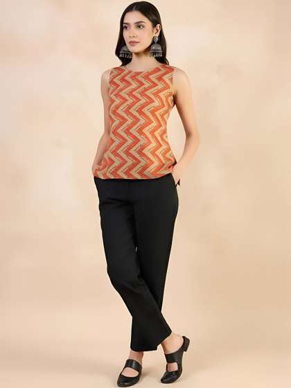 SZN Chevron Printed
                        Pure Cotton Kurti