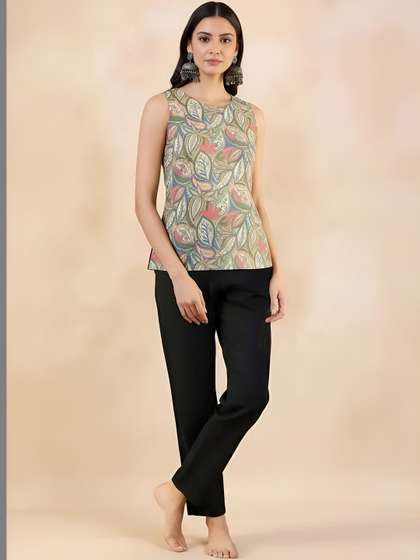 SZN Paisley Printed
                        Pure Cotton Blend Kurti