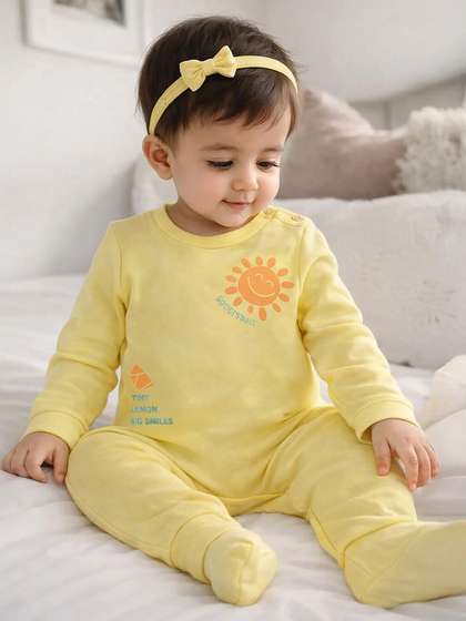 Somersault Printed
                      Pure Cotton Round Neck Rompers