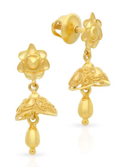 Malabar Gold &
                        Diamonds 22 KT Yellow Gold Earring-3.34g
