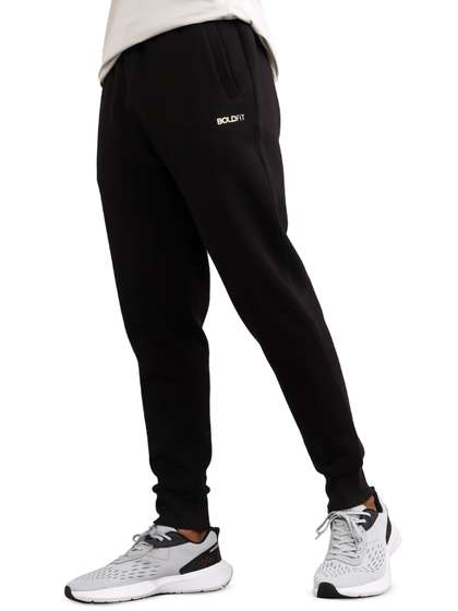 BOLDFIT Men Cotton
                        Mid-Rise Slim-Fit Joggers