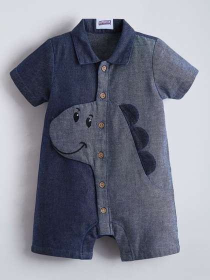 Hopscotch Boys Cotton
                      Rompers