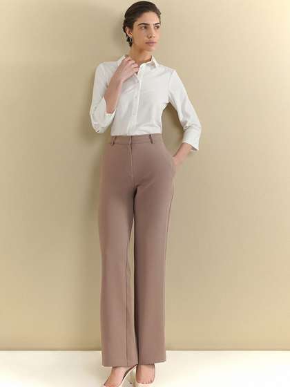FableStreet Women
                        Original Straight Fit Trousers