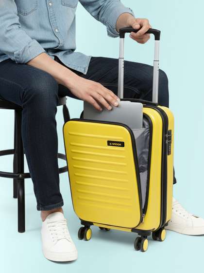 WROGN Unisex
                        Kangaroo Hard Shell Cabin Trolley Suitcase 38L