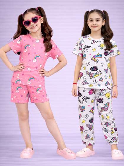 BAESD Girls Printed
                      Nightdress