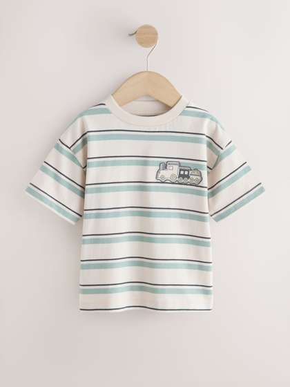 NEXT Boys Striped Pure
                      Cotton T-shirt
