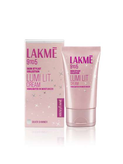 Lakme 9 To 5 Lumi
                        Lit Cream - Highlighter + Moisturizer with
                        Hyaluronic Acid 60 g - Silver