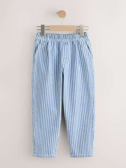 NEXT Boys Regular Fit
                    Mid-Rise Stripe Barrel Jeans