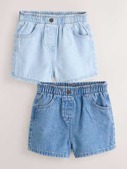 NEXT Girls Pack of 2 Denim Shorts