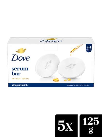 Dove Set of 5 Serum
                        Bar with Nutrient Serum - 125 g each