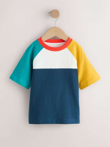 NEXT Boys
                      Colourblocked Pure Cotton T-shirt