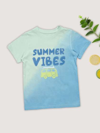 Pantaloons Junior Boys
                    Typography Printed Pure Cotton T-shirt