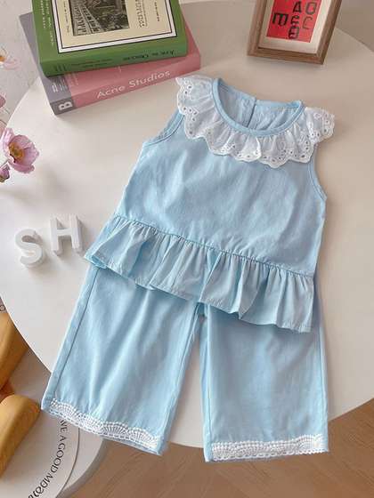 YK Girls Top with
                    Trousers