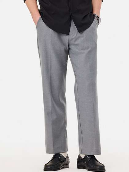Snitch Men Textured
                        Pleated Trousers
