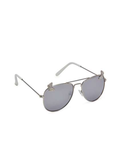 KIDSUN Girls Oversized
                    Sunglasses with UV Protected Lens 523_SILVER_SILVER