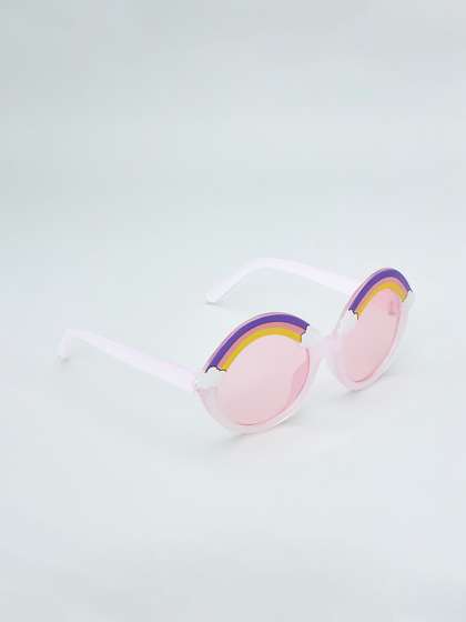 KIDSUN Girls Full Rim
                    Style Round Sunglasses with 159_PINK_PINK