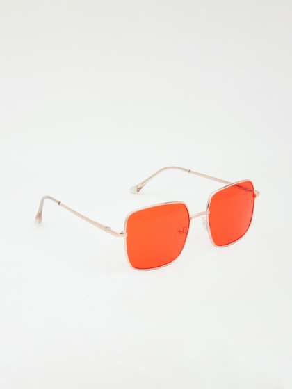 KIDSUN Boys UV Protected
                    Lens Square Sunglasses 2008_GOLD_RED