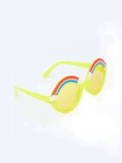 KIDSUN Girls UV
                    Protected Lens Round Sunglasses 159_YELLOW_YELLOW