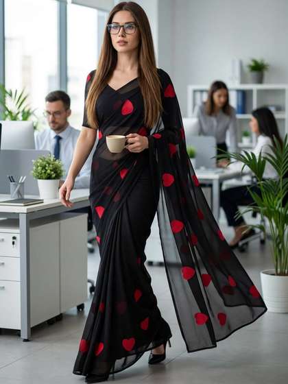 STYLE MODA Poly
                        Chiffon Designer Saree