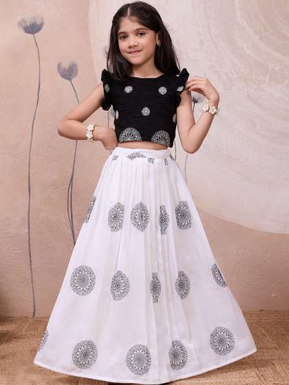 Tasarika Girls
                    Embellished Thread Work Ready to Wear Lehenga &