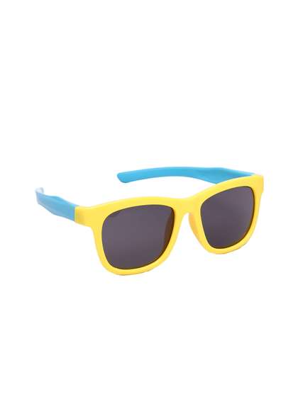 KIDSUN Boys Full Rim
                      Style Square Sunglasses with 121_YELLOW_BLUE