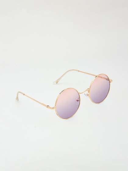 KIDSUN Girls Full Rim UV
                    Protected Round Sunglasses 2004_PINK_BLUE