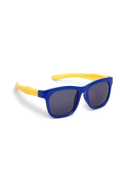 KIDSUN Boys UV Protected
                    Aviator Sunglasses 121_DARKBLUE_YELLOW