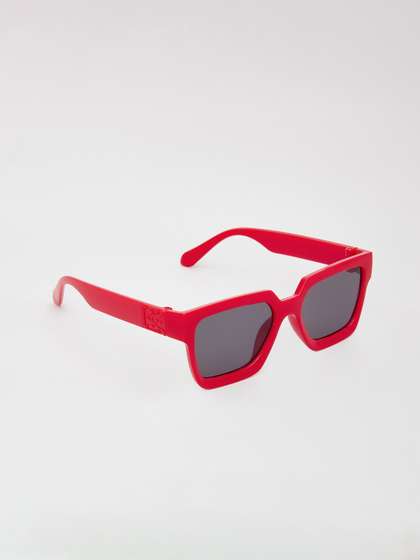 KIDSUN Boys UV Protected
                    Square Sunglasses 8813_RED_GREY