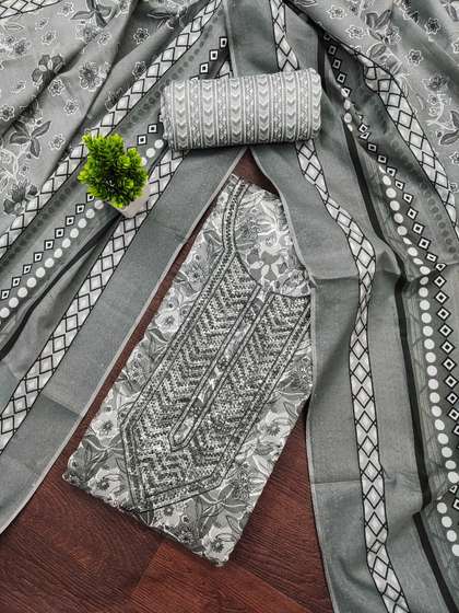 Dhaaga Ghar Printed
                        Pure Cotton Unstitched Dress Material
