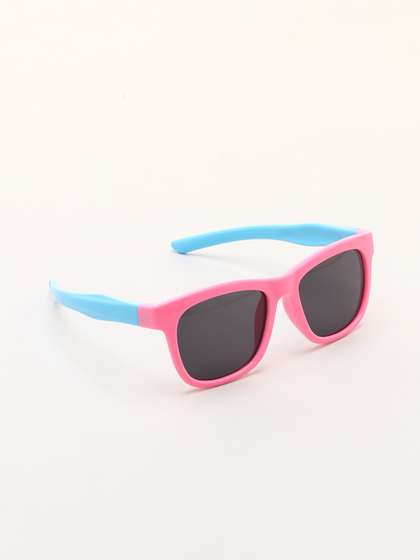 KIDSUN Girls Rectangle
                      with UV Protected Lens Sunglasses 1212_PINK_BLUE