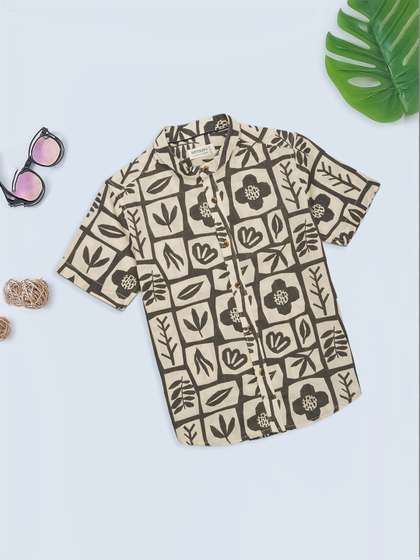 Pantaloons Junior Boys
                      Floral Printed Casual Shirt