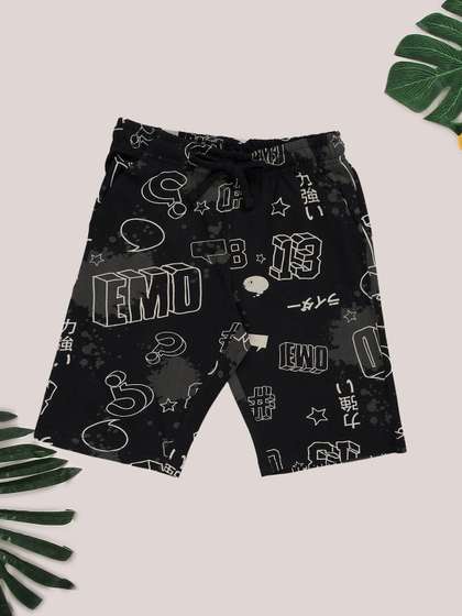 Pantaloons Junior Boys
                    Typography Printed Shorts