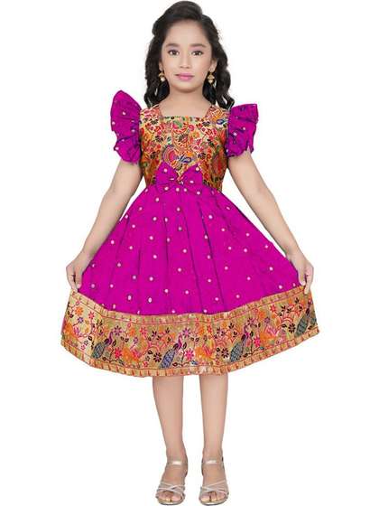 My Lil Princess
                    Embellished Puff Sleeve Fit & Flare Dress
