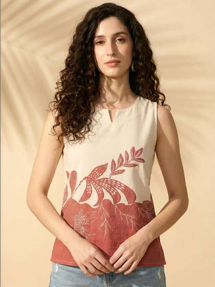 Anouk Rustic
                          Botanical Printed Pure Cotton Kurti